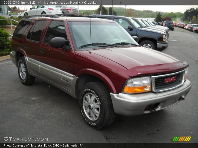 Monterey Maroon Metallic / Graphite 2000 GMC Jimmy SLE 4x4