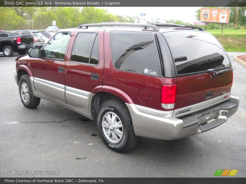 Monterey Maroon Metallic / Graphite 2000 GMC Jimmy SLE 4x4