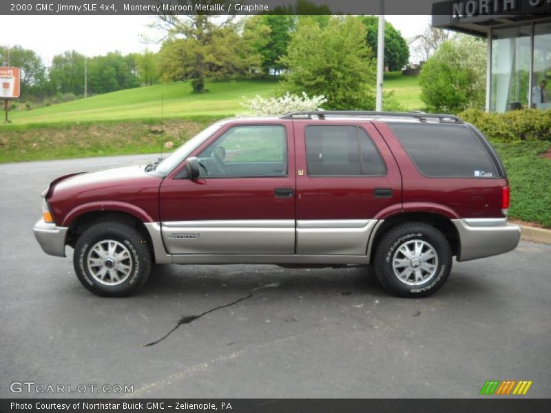 Monterey Maroon Metallic / Graphite 2000 GMC Jimmy SLE 4x4