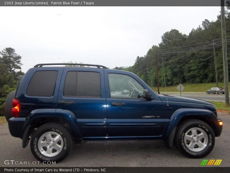 Patriot Blue Pearl / Taupe 2003 Jeep Liberty Limited