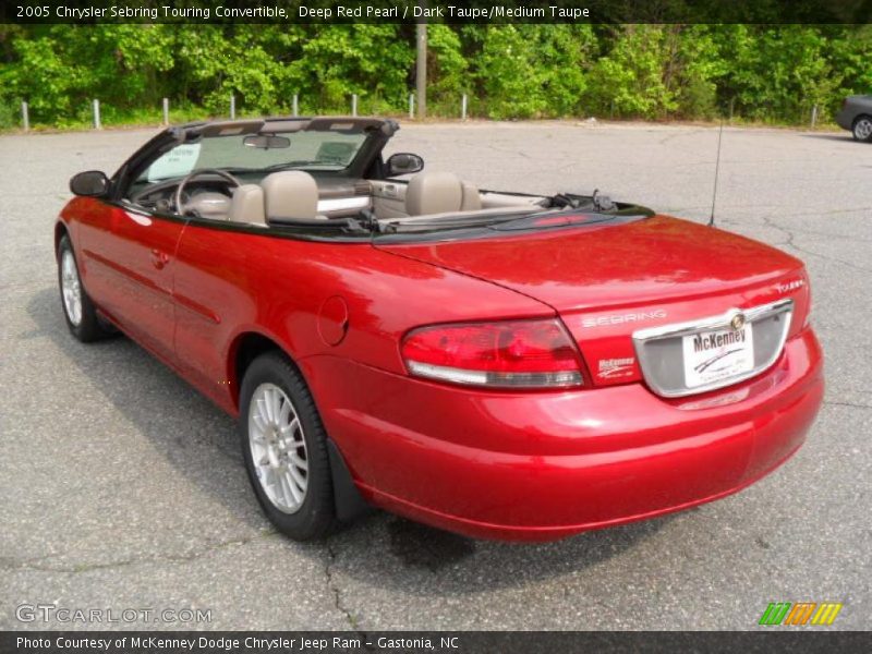 Deep Red Pearl / Dark Taupe/Medium Taupe 2005 Chrysler Sebring Touring Convertible