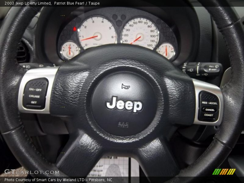 Patriot Blue Pearl / Taupe 2003 Jeep Liberty Limited