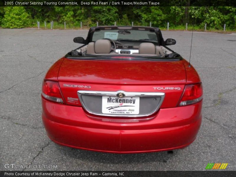 Deep Red Pearl / Dark Taupe/Medium Taupe 2005 Chrysler Sebring Touring Convertible
