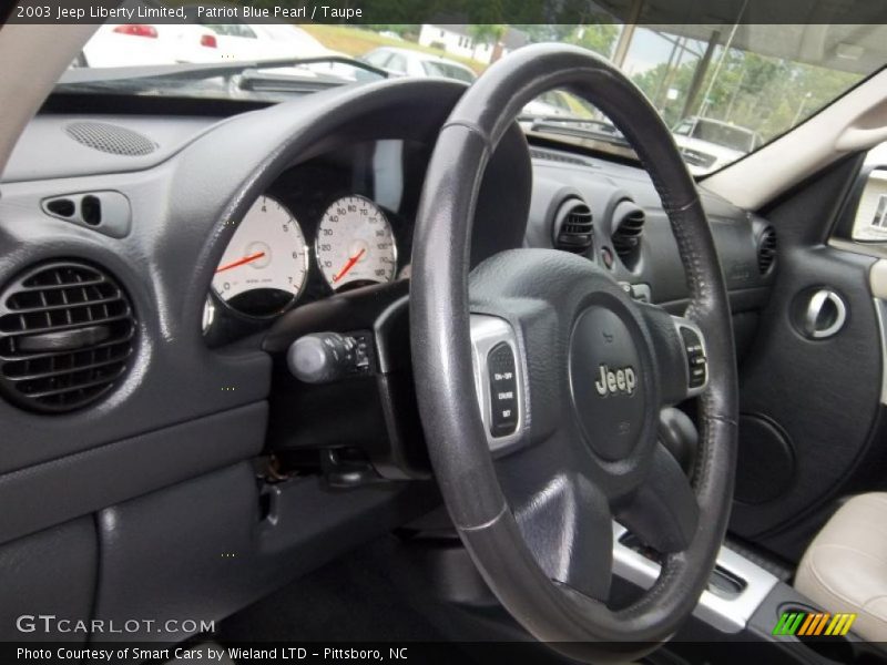 Patriot Blue Pearl / Taupe 2003 Jeep Liberty Limited