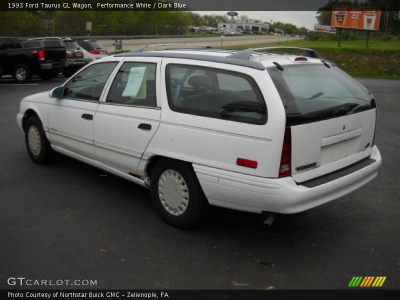 Performance White / Dark Blue 1993 Ford Taurus GL Wagon