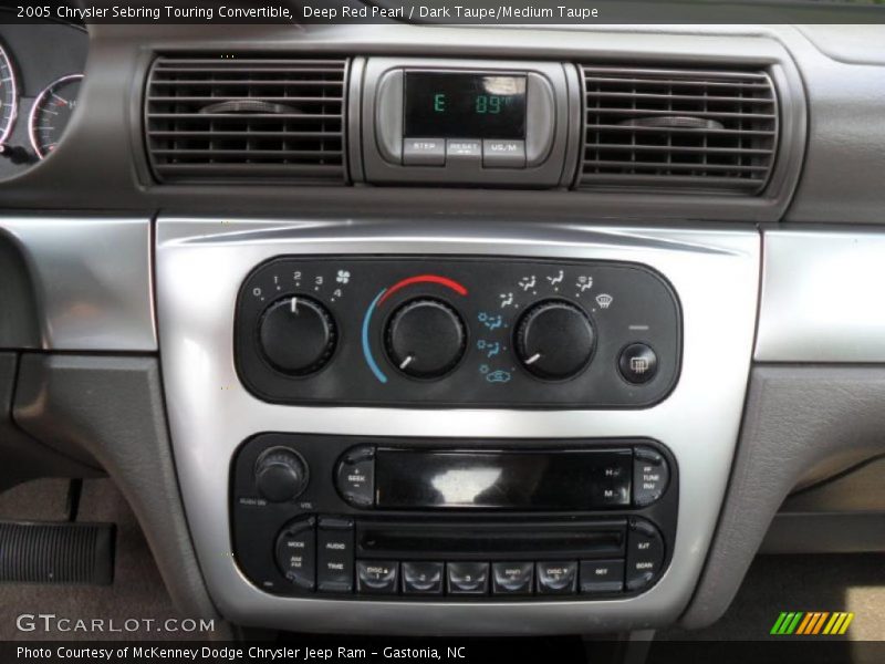 Deep Red Pearl / Dark Taupe/Medium Taupe 2005 Chrysler Sebring Touring Convertible