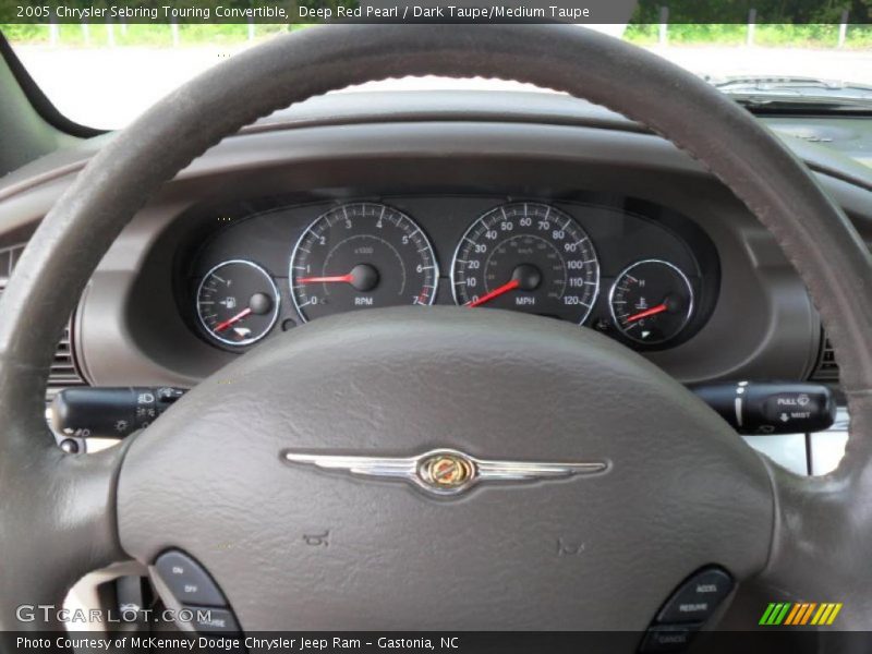 Deep Red Pearl / Dark Taupe/Medium Taupe 2005 Chrysler Sebring Touring Convertible