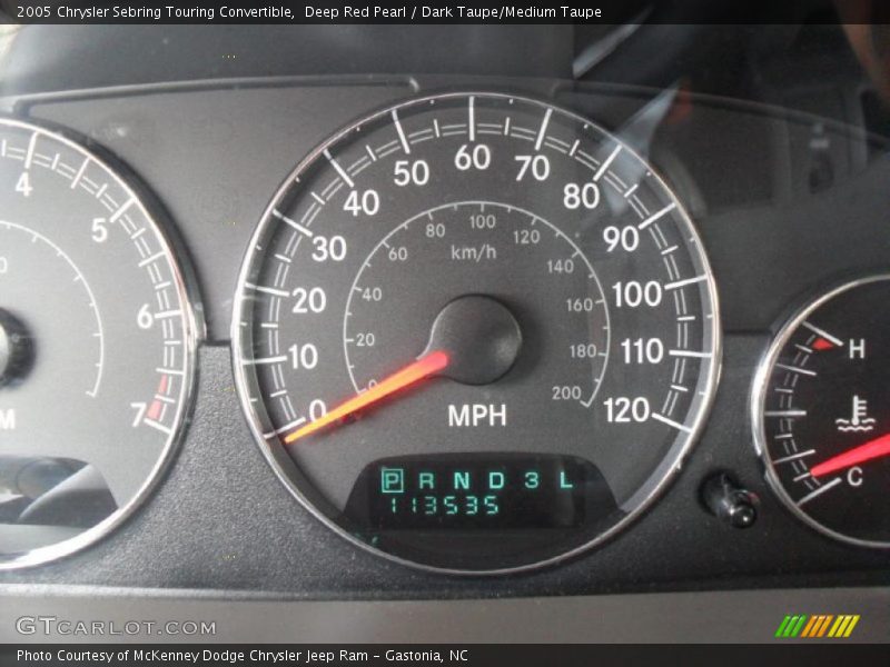 Deep Red Pearl / Dark Taupe/Medium Taupe 2005 Chrysler Sebring Touring Convertible