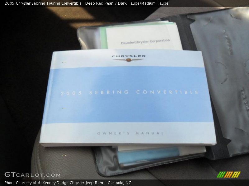 Deep Red Pearl / Dark Taupe/Medium Taupe 2005 Chrysler Sebring Touring Convertible