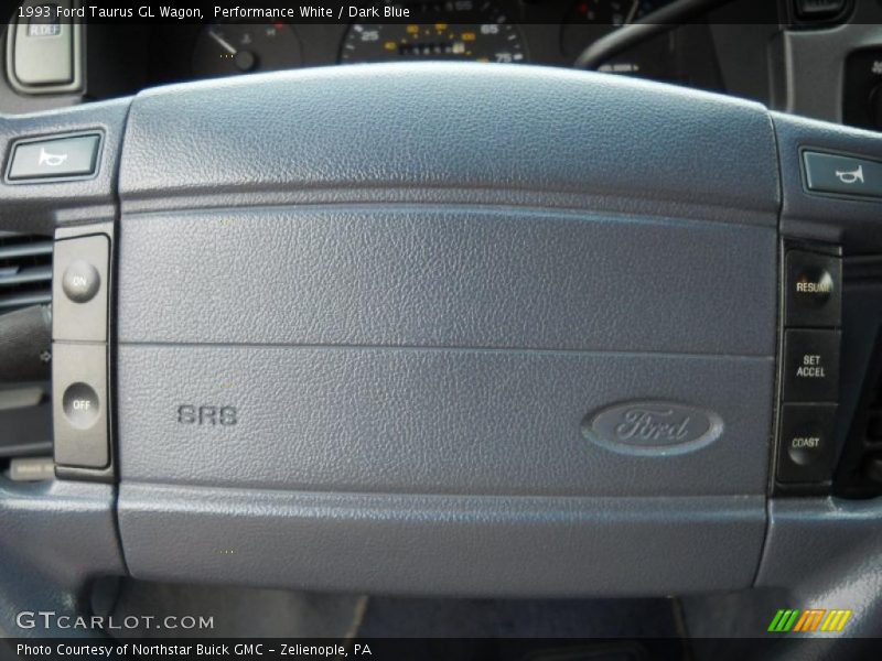 Performance White / Dark Blue 1993 Ford Taurus GL Wagon