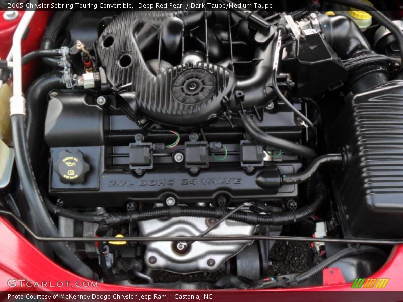 Deep Red Pearl / Dark Taupe/Medium Taupe 2005 Chrysler Sebring Touring Convertible