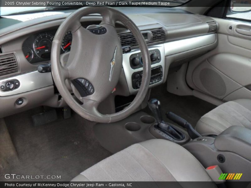 Deep Red Pearl / Dark Taupe/Medium Taupe 2005 Chrysler Sebring Touring Convertible