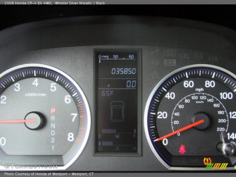 Whistler Silver Metallic / Black 2008 Honda CR-V EX 4WD