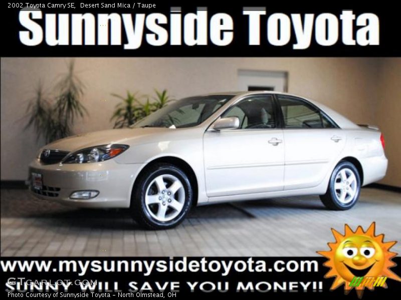 Desert Sand Mica / Taupe 2002 Toyota Camry SE
