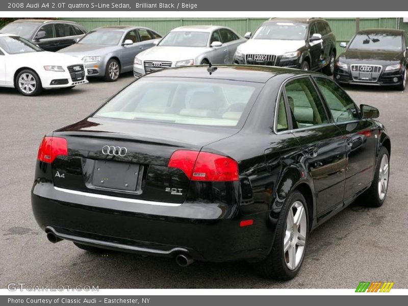 Brilliant Black / Beige 2008 Audi A4 2.0T quattro S-Line Sedan