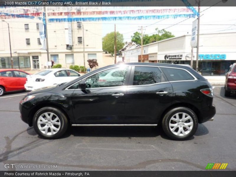 Brilliant Black / Black 2008 Mazda CX-7 Grand Touring AWD