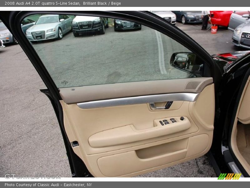 Brilliant Black / Beige 2008 Audi A4 2.0T quattro S-Line Sedan