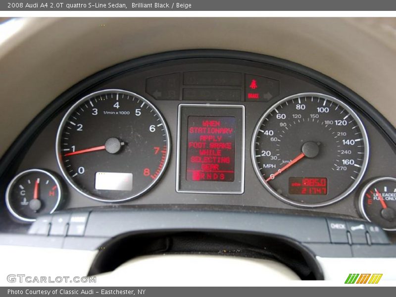 Brilliant Black / Beige 2008 Audi A4 2.0T quattro S-Line Sedan