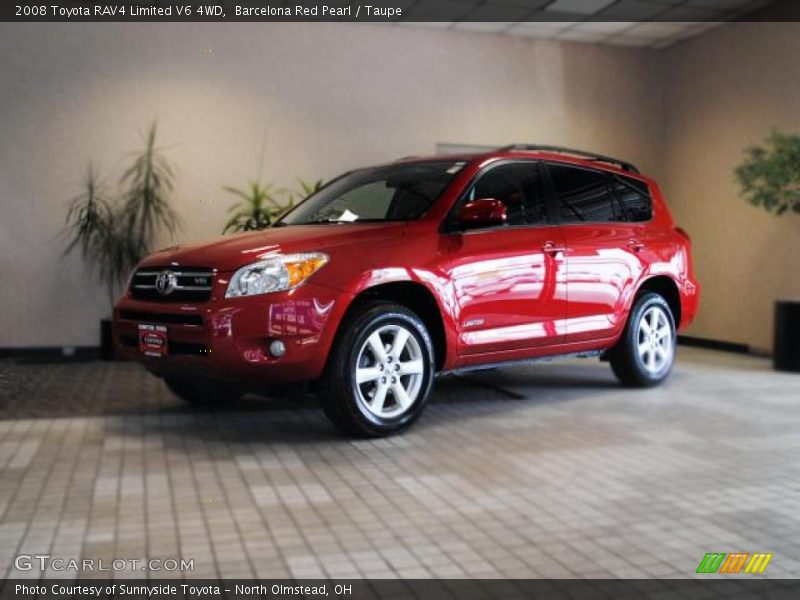 Barcelona Red Pearl / Taupe 2008 Toyota RAV4 Limited V6 4WD