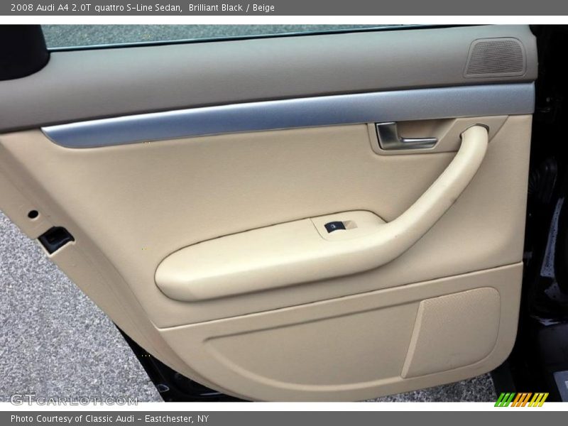 Brilliant Black / Beige 2008 Audi A4 2.0T quattro S-Line Sedan