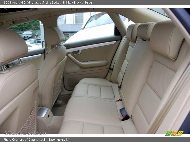 Brilliant Black / Beige 2008 Audi A4 2.0T quattro S-Line Sedan