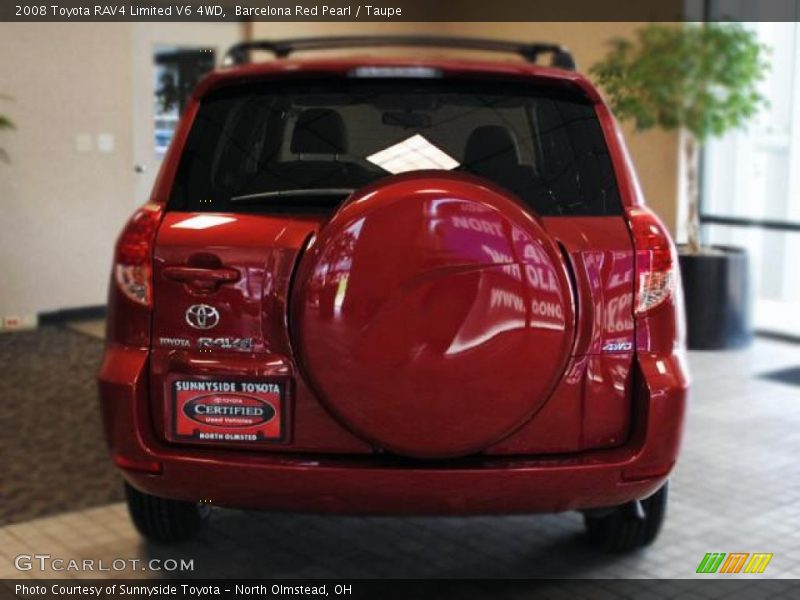 Barcelona Red Pearl / Taupe 2008 Toyota RAV4 Limited V6 4WD
