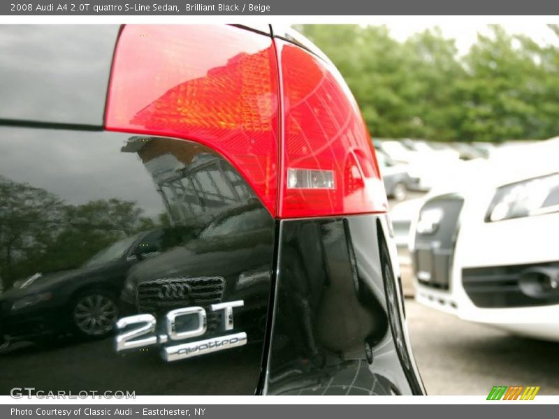 Brilliant Black / Beige 2008 Audi A4 2.0T quattro S-Line Sedan