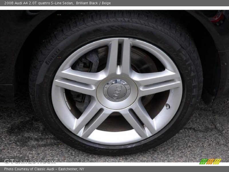 Brilliant Black / Beige 2008 Audi A4 2.0T quattro S-Line Sedan
