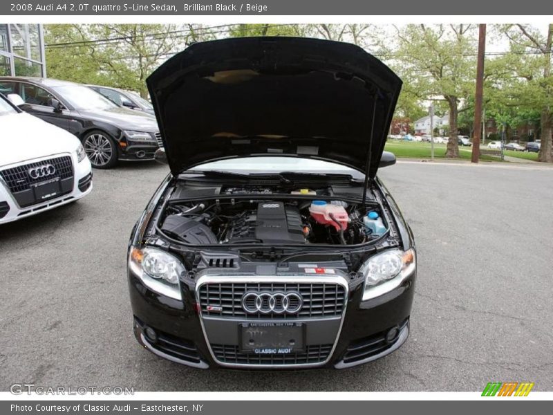 Brilliant Black / Beige 2008 Audi A4 2.0T quattro S-Line Sedan