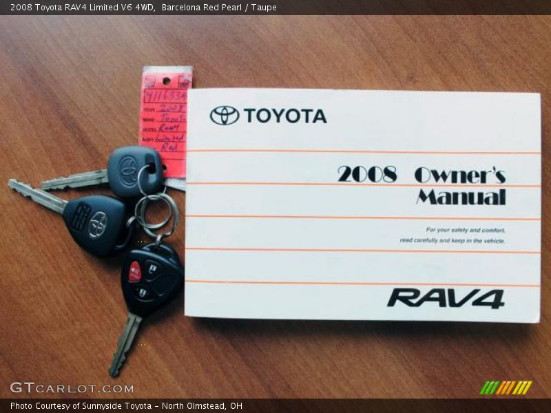 Barcelona Red Pearl / Taupe 2008 Toyota RAV4 Limited V6 4WD