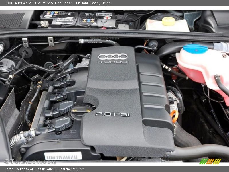 Brilliant Black / Beige 2008 Audi A4 2.0T quattro S-Line Sedan