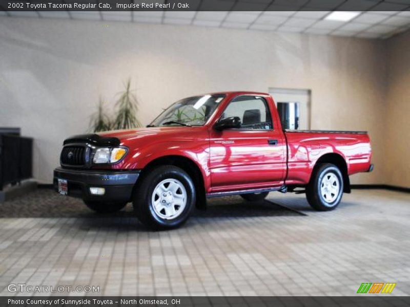 Impulse Red Pearl / Oak 2002 Toyota Tacoma Regular Cab