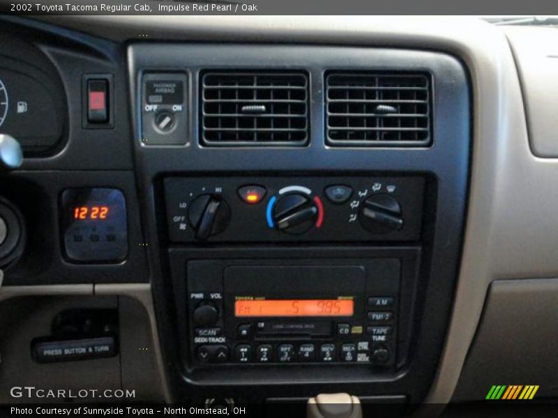 Controls of 2002 Tacoma Regular Cab