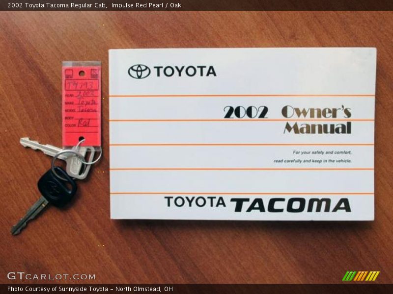 Impulse Red Pearl / Oak 2002 Toyota Tacoma Regular Cab