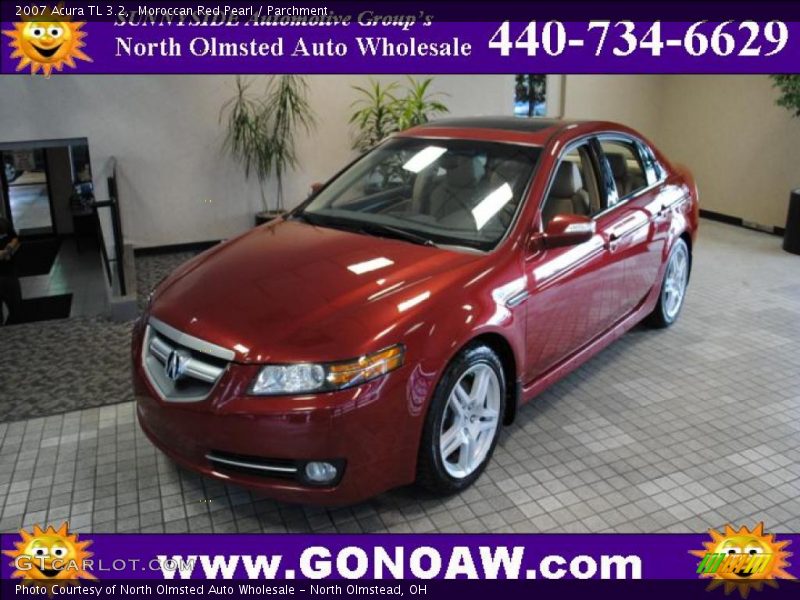 Moroccan Red Pearl / Parchment 2007 Acura TL 3.2