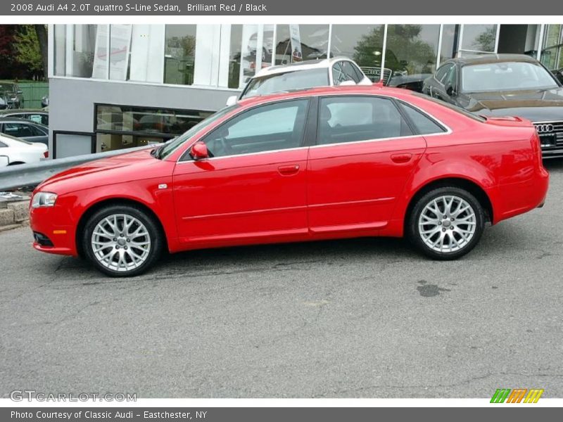 Brilliant Red / Black 2008 Audi A4 2.0T quattro S-Line Sedan