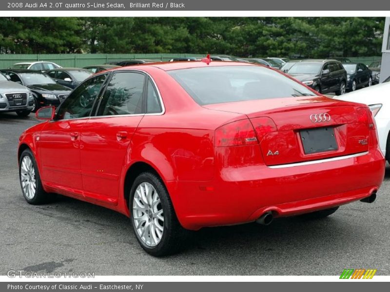 Brilliant Red / Black 2008 Audi A4 2.0T quattro S-Line Sedan