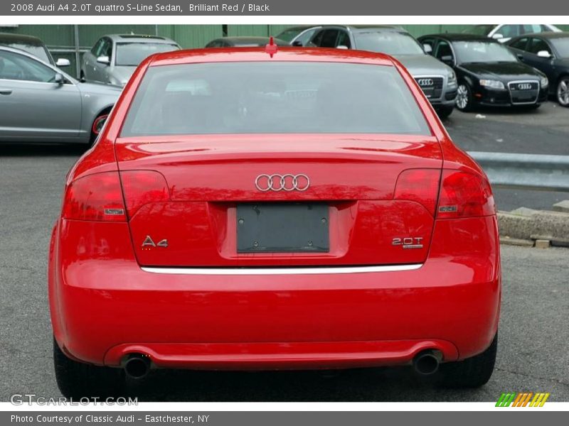 Brilliant Red / Black 2008 Audi A4 2.0T quattro S-Line Sedan