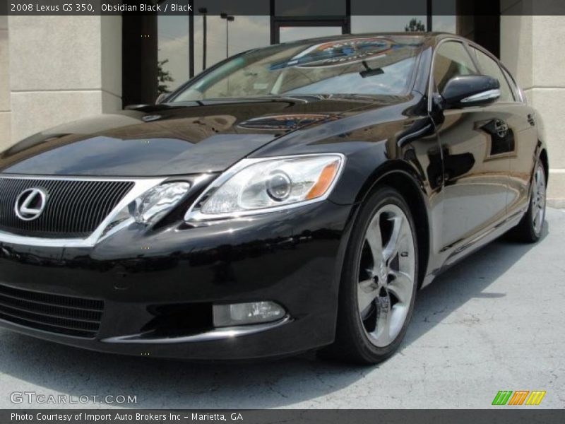 Obsidian Black / Black 2008 Lexus GS 350