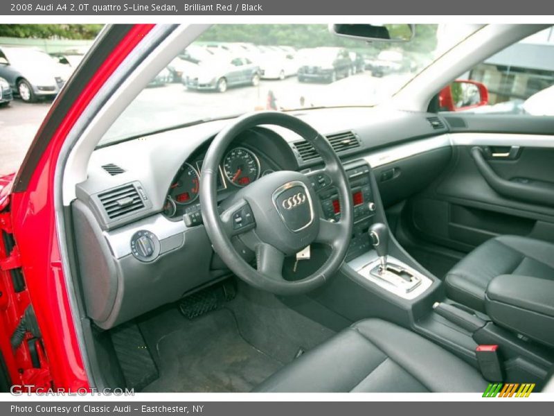Brilliant Red / Black 2008 Audi A4 2.0T quattro S-Line Sedan