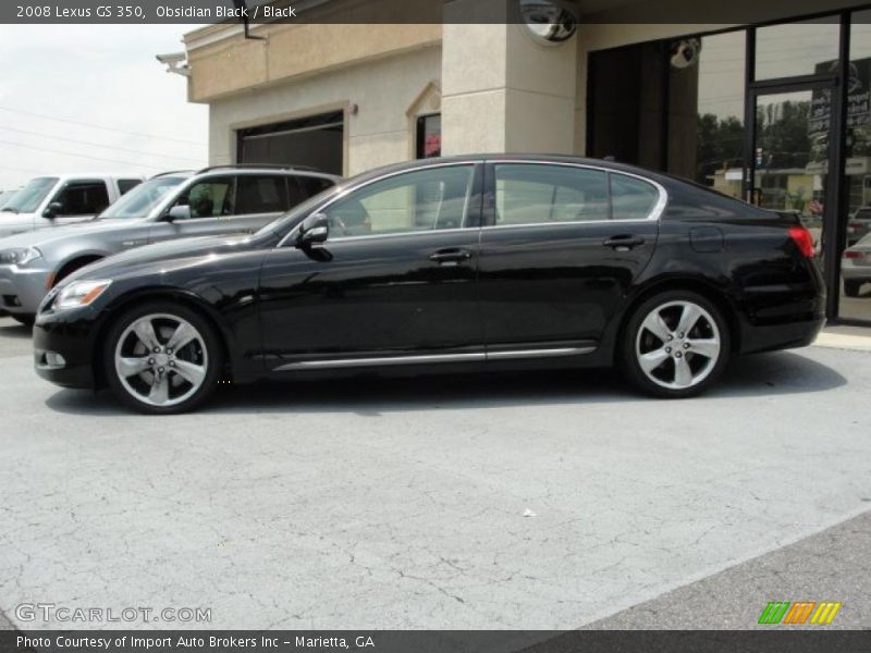 Obsidian Black / Black 2008 Lexus GS 350