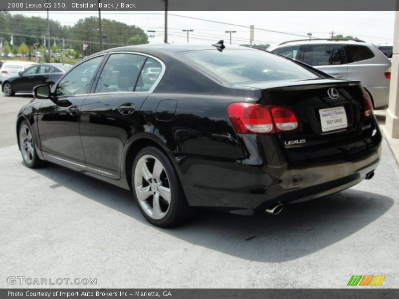 Obsidian Black / Black 2008 Lexus GS 350