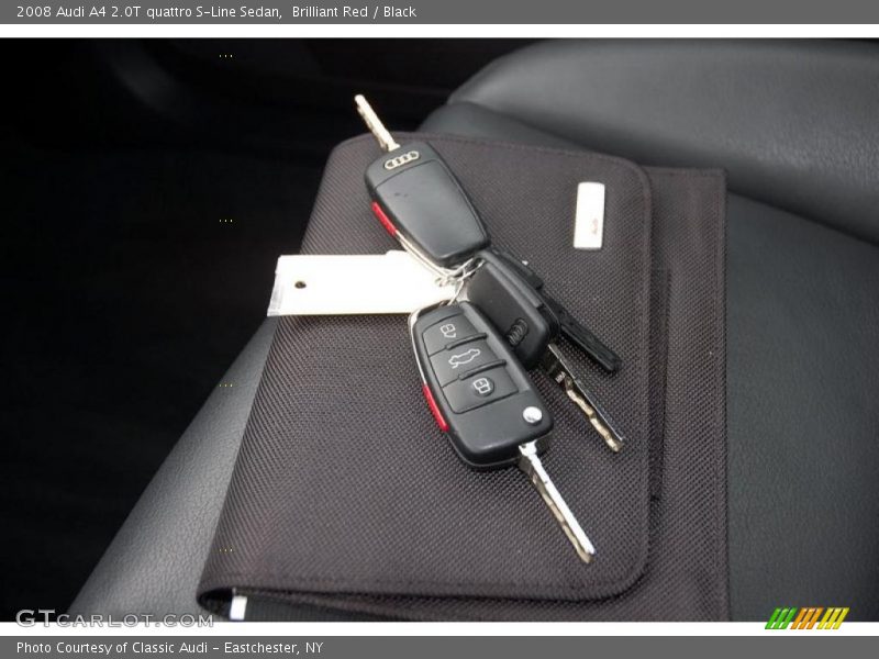 Brilliant Red / Black 2008 Audi A4 2.0T quattro S-Line Sedan