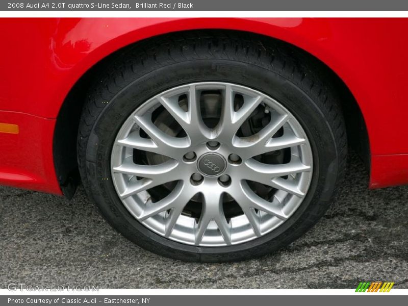 Brilliant Red / Black 2008 Audi A4 2.0T quattro S-Line Sedan