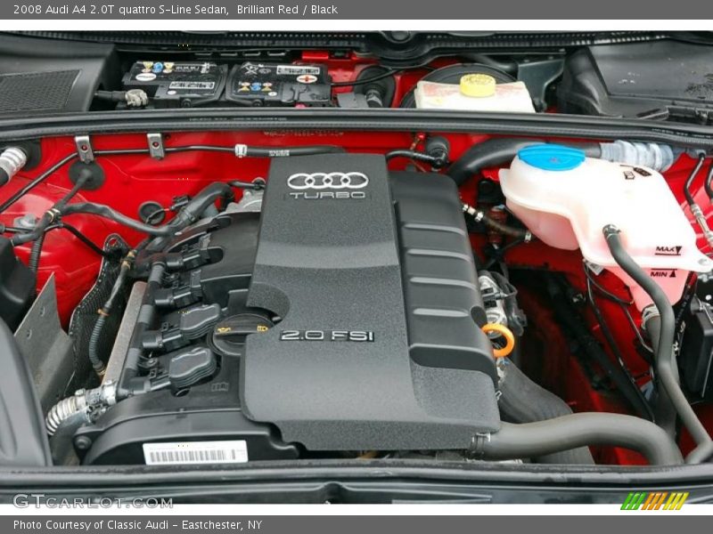Brilliant Red / Black 2008 Audi A4 2.0T quattro S-Line Sedan