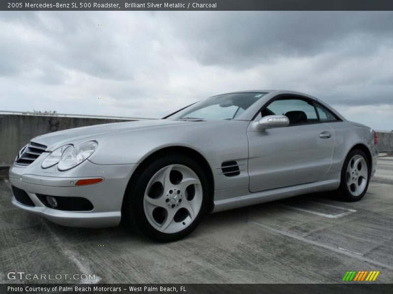 Brilliant Silver Metallic / Charcoal 2005 Mercedes-Benz SL 500 Roadster