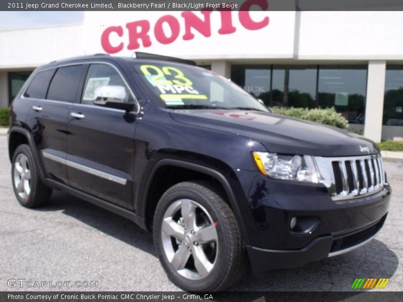 Blackberry Pearl / Black/Light Frost Beige 2011 Jeep Grand Cherokee Limited