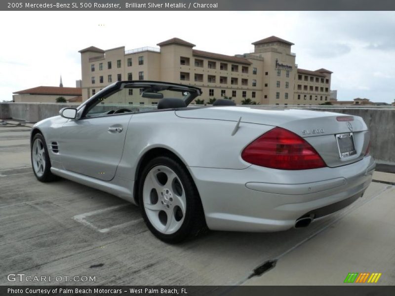 Brilliant Silver Metallic / Charcoal 2005 Mercedes-Benz SL 500 Roadster