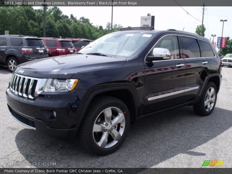 Blackberry Pearl / Black/Light Frost Beige 2011 Jeep Grand Cherokee Limited