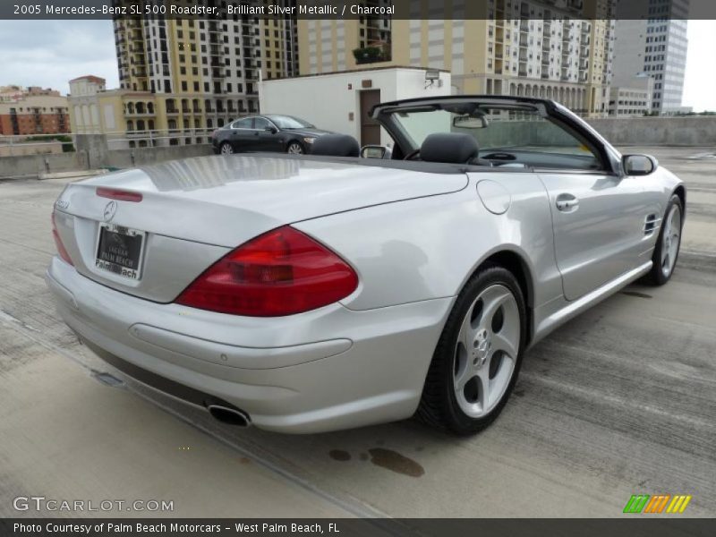 Brilliant Silver Metallic / Charcoal 2005 Mercedes-Benz SL 500 Roadster